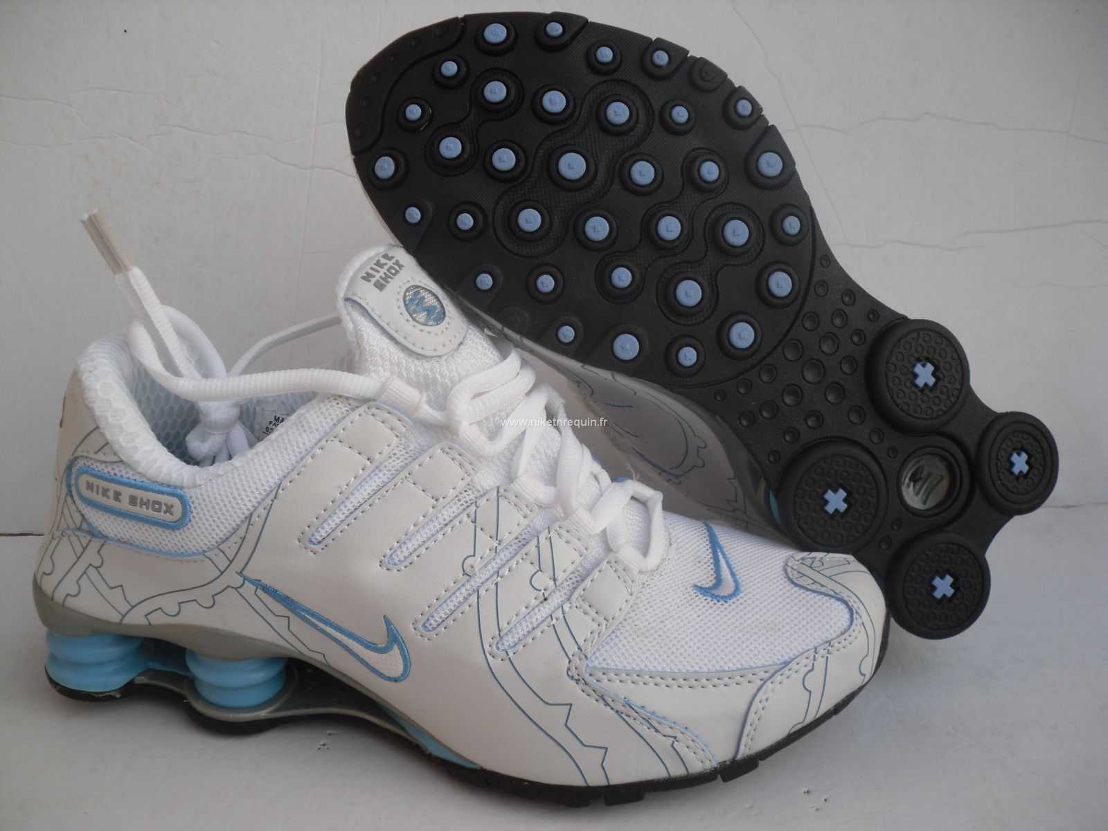 Nike Shox Nz Blanc Creme Bleu